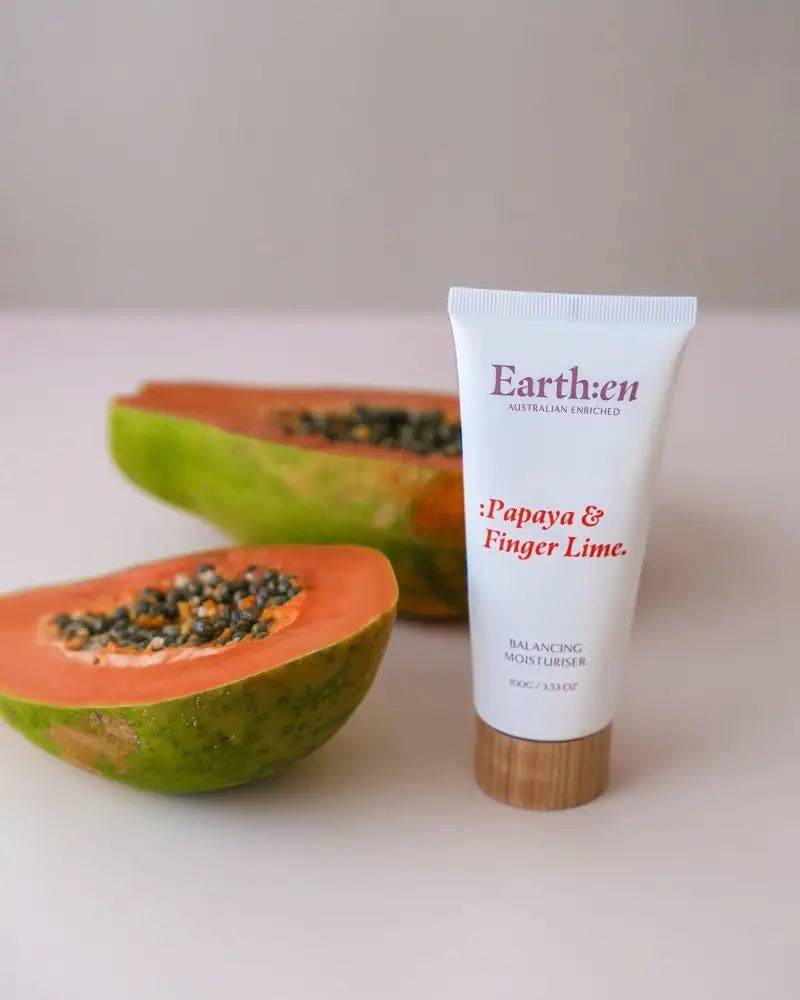 Balancing moisturiser, Papaya & Finger Lime | 100g - Earth:en